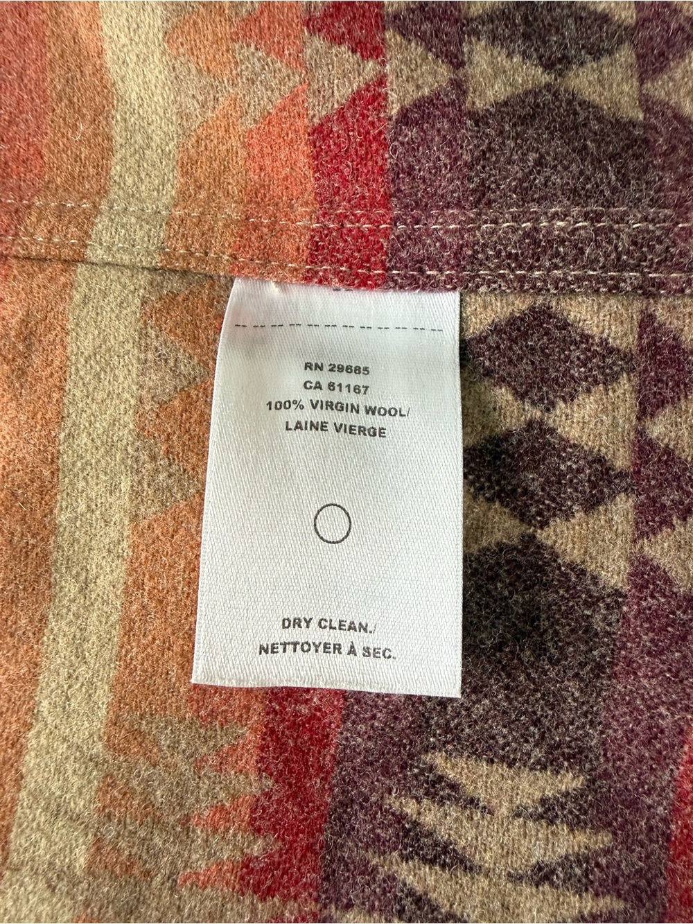 Pendleton 100% virgin wool Jacket / Shacket with button front and pockets - Picture 5 of 11